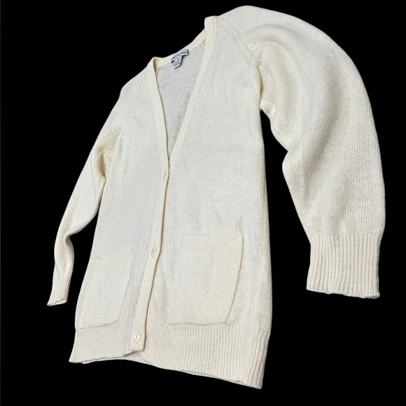 Reed Hunter 96% Lambswool Cardigan – Buttercream Yellow, Size Small - Picture 4 of 8